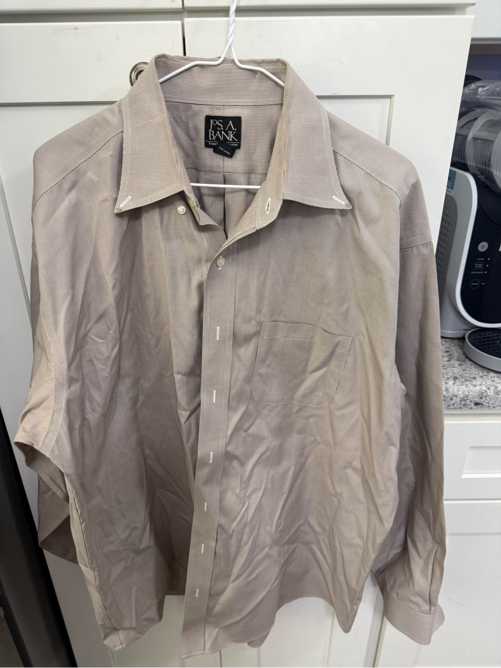 Jos. A. Bank Men's Light Taupe Dress Shirt